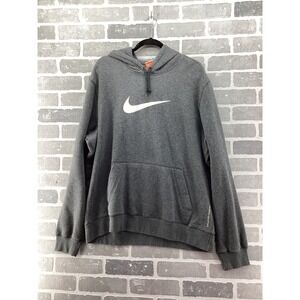 Nike The Athletic‎ Dept Mens XL Gray Pullover Hoodie Swoosh Logo RN56323